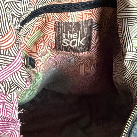 The Sak Black pebbled Leather Hobo Bag purse - Picture 9 of 16